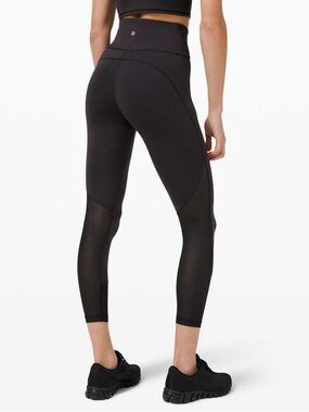 Lululemon Everlux and Mesh High-Rise Tight 25" in Black
